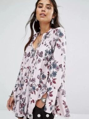 Free People Floral Boho Blouse – XS